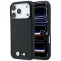 Funda MagSafe BMW M Carbon Metal Logo para iPhone 18 Pro / 17 Pro - Negro