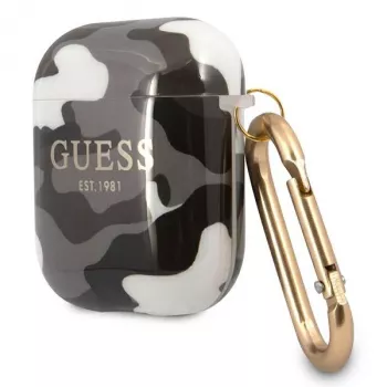 Funda Guess GUA2UCAMG para AirPods 1/2 Negra colección Camo