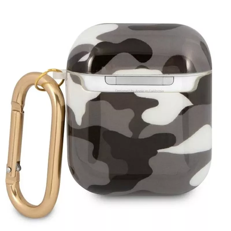 Funda Guess GUA2UCAMG para AirPods 1/2 Negra colección Camo