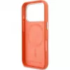 Funda MagSafe Karl Lagerfeld Karl & Choupette Head Pins Saffiano para iPhone 17 Pro Max - Naranja