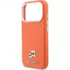 Funda MagSafe Karl Lagerfeld Karl & Choupette Head Pins Saffiano para iPhone 17 Pro Max - Naranja