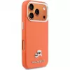 Funda MagSafe Karl Lagerfeld Karl & Choupette Head Pins Saffiano para iPhone 17 Pro Max - Naranja