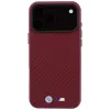 Funda MagSafe BMW M Carbon Metal Logo para iPhone 18 Pro Max / 17 Pro Max - Burdeos