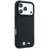Funda MagSafe BMW M Quadrille Kevlar Metal Logo para iPhone 18 Pro Max / 17 Pro Max - Negro