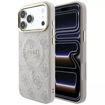 Funda MagSafe GUESS Embossed 4G Classic para iPhone 17 Pro Max / 18 Pro Max - Rosa