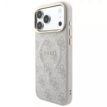 Funda MagSafe GUESS Embossed 4G Classic para iPhone 17 Pro Max / 18 Pro Max - Rosa