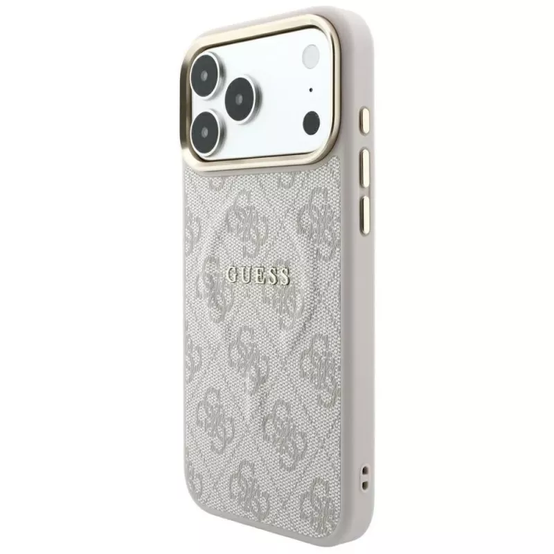 Funda MagSafe GUESS Embossed 4G Classic para iPhone 17 Pro Max / 18 Pro Max - Rosa