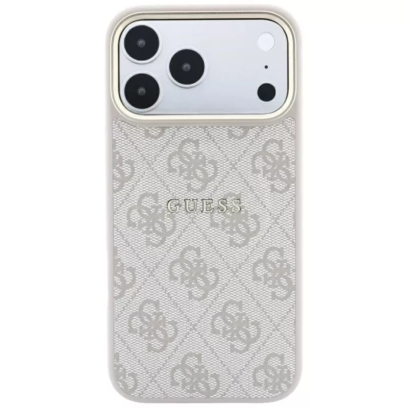 Funda MagSafe GUESS Embossed 4G Classic para iPhone 17 Pro Max / 18 Pro Max - Rosa