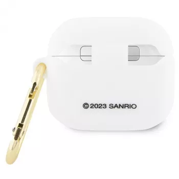 Funda Hello Kitty HKA33DKHSH para AirPods 3 Blanca silicona 3D cabeza de Kitty