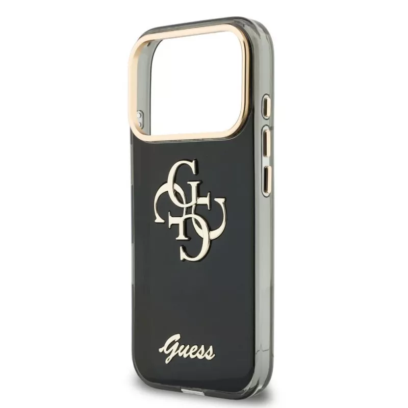 Funda GUESS IML 4G Script Metal para iPhone 18 Pro Max / 17 Pro Max - Negro