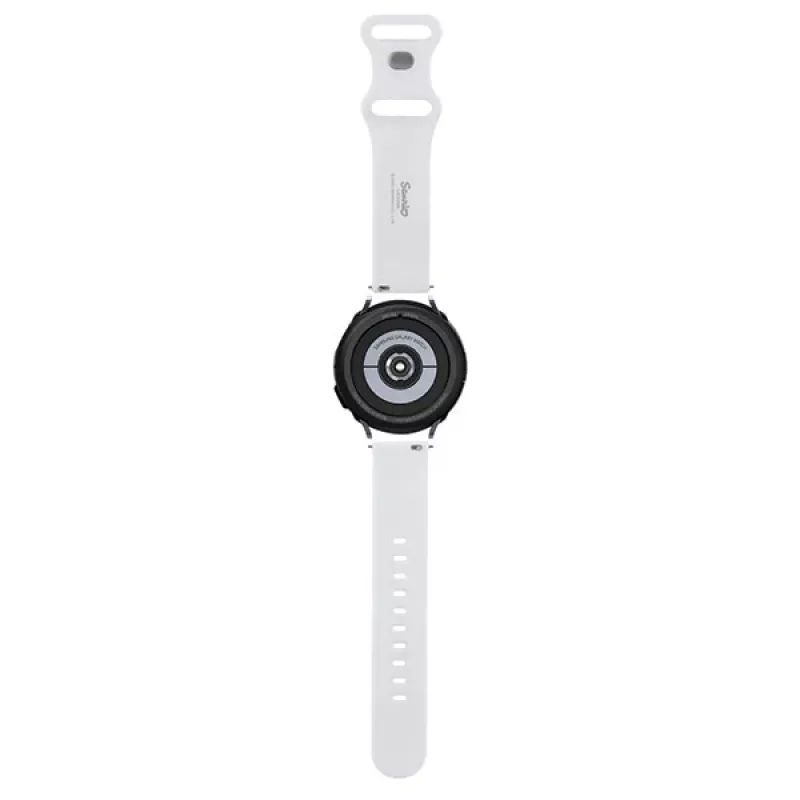 Correa universal de silicona Hello Kitty para smartwatches HKUWMSDIESK Heads & Stripes Negra 20mm