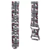Correa universal de silicona Hello Kitty para smartwatches HKUWMSDIESK Heads & Stripes Negra 20mm