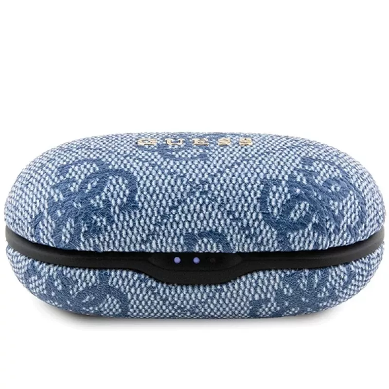 Auriculares Bluetooth True Wireless GUESS GUTWSP4EGB con base de carga, ENC, Azul metal