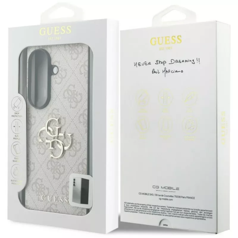 Funda de PU Guess Big 4G Logo para Samsung Galaxy Z Fold 8 Ultra - Rosa
