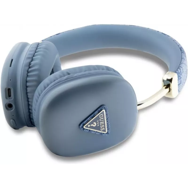 Auriculares inalámbricos de diadema GUESS 4G Triangle Logo Bluetooth 5.3 Azul