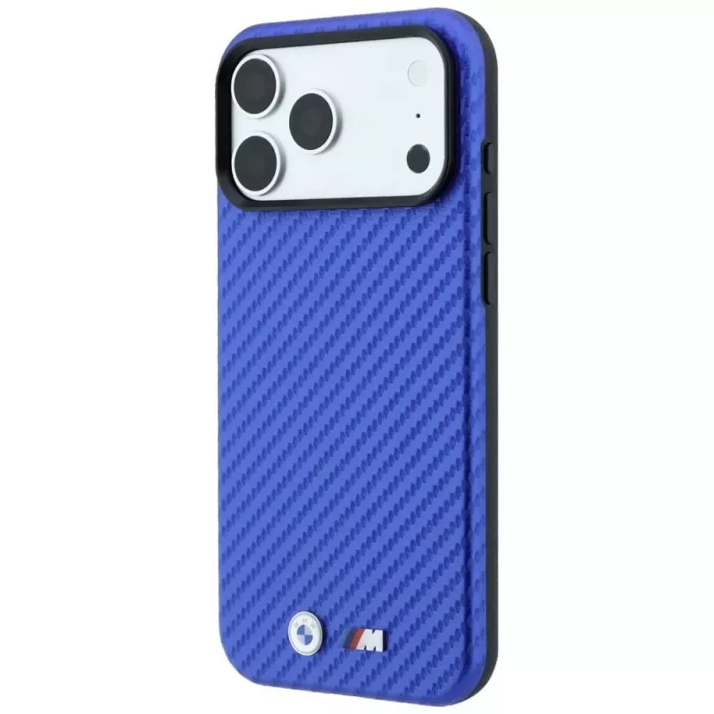 Funda MagSafe BMW M Carbon Metal Logo para iPhone 18 Pro Max / 17 Pro Max - Azul