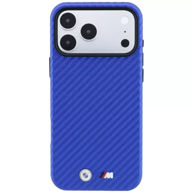 Funda MagSafe BMW M Carbon Metal Logo para iPhone 18 Pro Max / 17 Pro Max - Azul