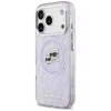 Funda MagSafe Karl Lagerfeld IML Glitter Karl & Choupette Heads Logo para iPhone 17 Pro Max - Morado