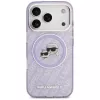 Funda MagSafe Karl Lagerfeld IML Glitter Karl & Choupette Heads Logo para iPhone 17 Pro Max - Morado