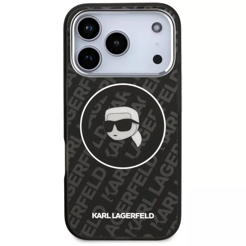 Karl Lagerfeld IML Karl Head Logo funda MagSafe para iPhone 17 Pro - Negro