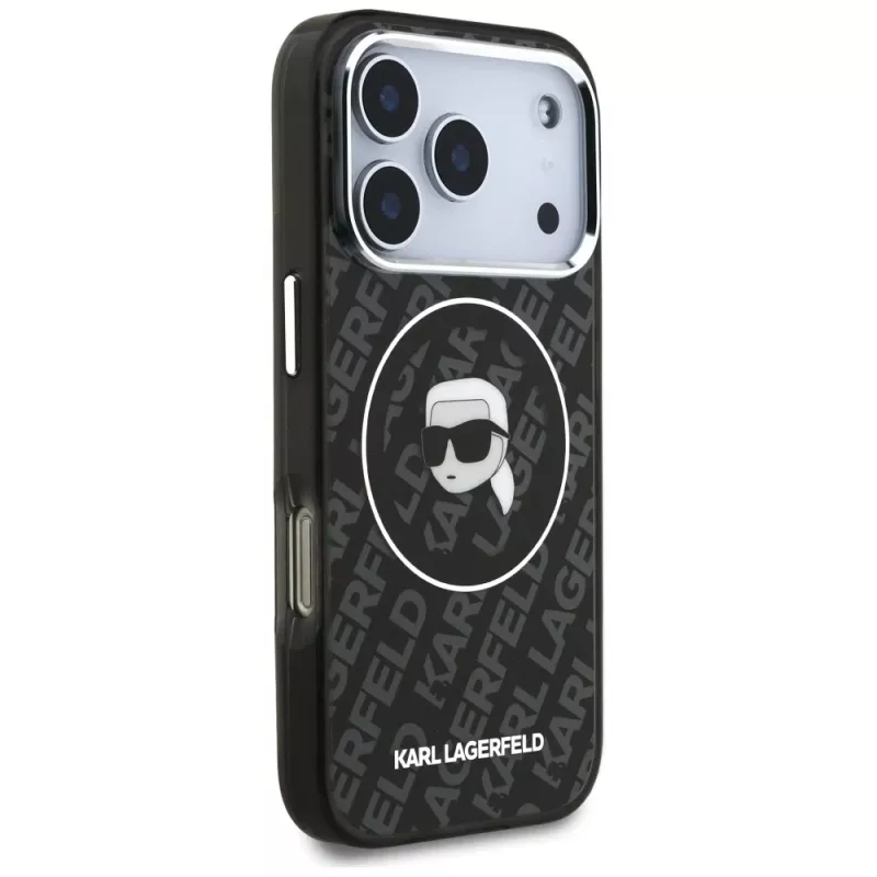 Karl Lagerfeld IML Karl Head Logo funda MagSafe para iPhone 17 Pro - Negro