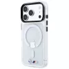 BMW M funda MagSafe IML logo metálico brillante y molduras para iPhone 18 Pro / 17 Pro - Transparente