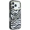 Karl Lagerfeld IML Signature Zebra Glitter funda MagSafe para iPhone 18 Pro Max / 17 Pro Max - Oro