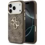 GUESS 4G Big Logo funda para móvil para iPhone 17 Pro Max / 18 Pro Max - Marrón y oro