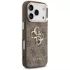 GUESS 4G Big Logo funda para móvil para iPhone 17 Pro Max / 18 Pro Max - Marrón y oro