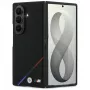 BMW M funda MagSafe cuero perforado con franja tricolor y logos metálicos para Samsung Galaxy Z Fold8 Ultra - Negro