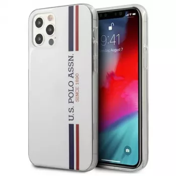 U.S. Polo Assn. USHCP12MPCUSSWH funda rígida para iPhone 12/12 Pro 6,1 pulgadas Blanca Tricolor Collection