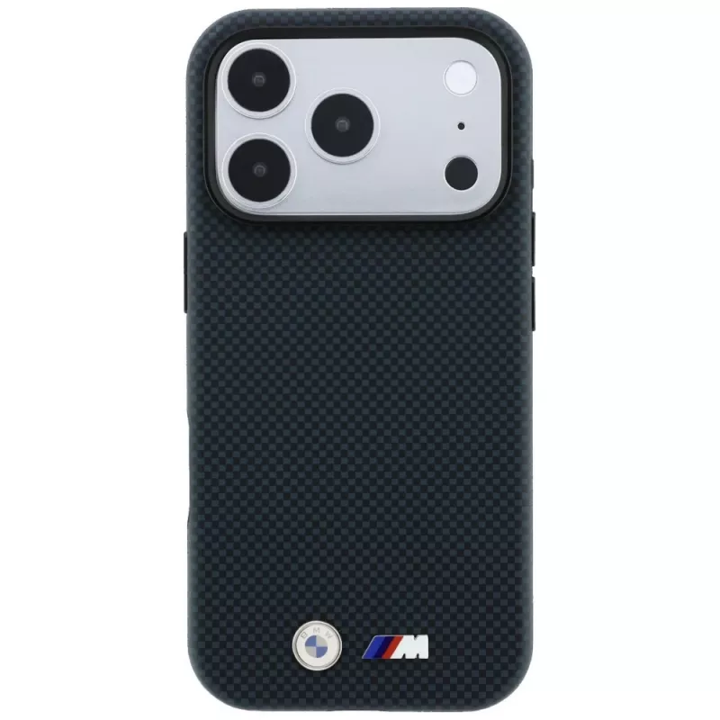 BMW M Quadrille Kevlar funda MagSafe logo metálico para iPhone 18 Pro / 17 Pro - Azul marino