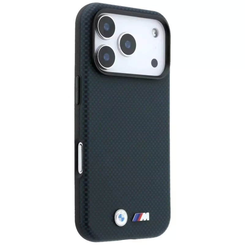 BMW M Quadrille Kevlar funda MagSafe logo metálico para iPhone 18 Pro / 17 Pro - Azul marino