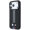 BMW M Quadrille Kevlar funda MagSafe antracita con líneas impresas tricolor para iPhone 18 Pro / 17 Pro