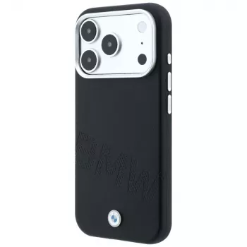 BMW Sign Inclined Deboss Letters funda MagSafe para iPhone 18 Pro / 17 Pro - Negro