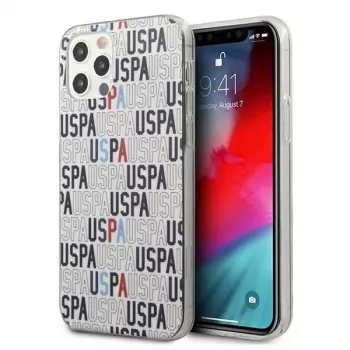 U.S. Polo Assn. Logo Mania funda para iPhone 12/12 Pro - Blanco
