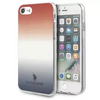 U.S. POLO ASSN. Gradient Pattern funda para iPhone 7/8/SE (2020/2022) - Rojo y azul