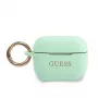 GUESS GUACAPSILGLGN funda para AirPods Pro Verde silicona brillante