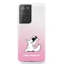 Funda rígida Karl Lagerfeld KLHCS21LCFNRCPI S21 Ultra rosa Choupette Fun