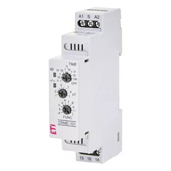 Relé temporizador multifunción CRME-101, 10 funciones, 24-240V AC/DC, 1 conmutador, carril DIN