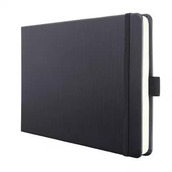 SIGEL CO201 Cuaderno A5 liso, Negro, 66 hojas