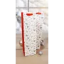 SIGEL GT134 bolsas regalo navideñas con diseño acuarela para botellas, grandes, rojo/blanco, set de 5