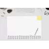 SIGEL H7490 calendario de 3 años con base de escritorio, 59,5 x 41 cm, 40 hojas, blanco con impresión gris, reverso de cartón antideslizante