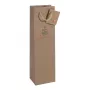 SIGEL GT042 bolsas de regalo navideñas para botellas con motivo de manzana, 10 x 35 cm, papel kraft, pack de 5