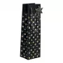 SIGEL GT030 bolsa de regalo Stardust para 5 botellas, azul oscuro con acentos metálicos, asas de cordón textil, 320 x 100 x 380 mm
