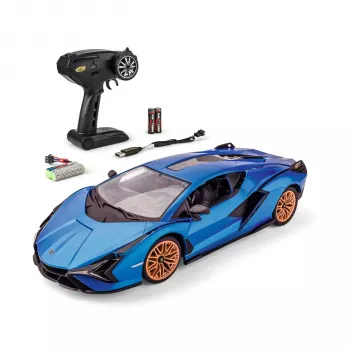 Tamiya Carson 1:14 Lamborghini Sian FKP 37 2.4GHz RTR Coche RC Azul