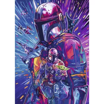 RAVENSBURGER Puzzle Star Wars Hyper Space Collection: The Mandalorian (500 piezas, piezas grandes)