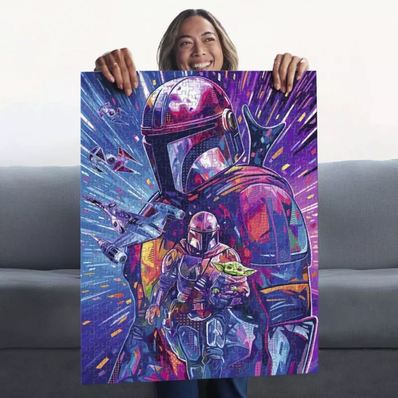 RAVENSBURGER Puzzle Star Wars Hyper Space Collection: The Mandalorian (500 piezas, piezas grandes)