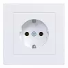 HAGER WAS1120WM toma de corriente SCHUKO con tapa, bornes sin tornillos, A.1, blanco luz mate