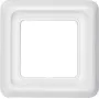 Hager WWD1100PW marco embellecedor 1 elemento empotrado con junta, IP44, blanco polar brillante